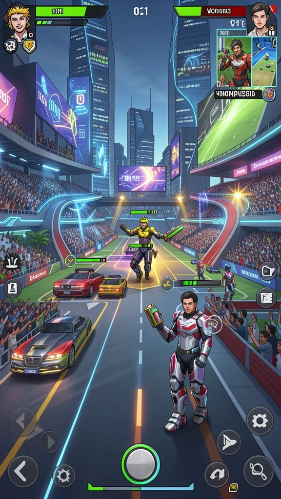 11bola - Screenshot menunjukkan mode multiplayer yang seru dan interaktif.
