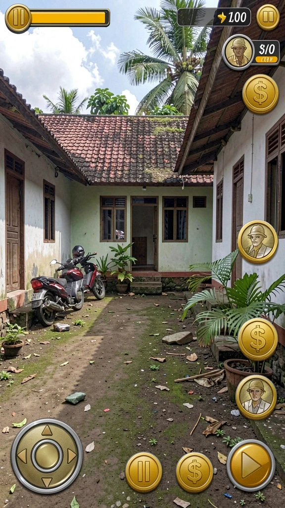 666f - Tangkapan layar menampilkan karakter utama yang sedang beraksi.