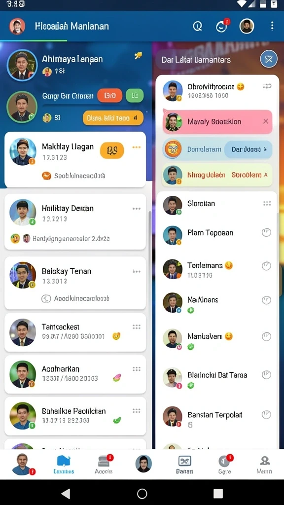 bara22 - Tampilan layar utama BARA22 yang menarik dan penuh warna.